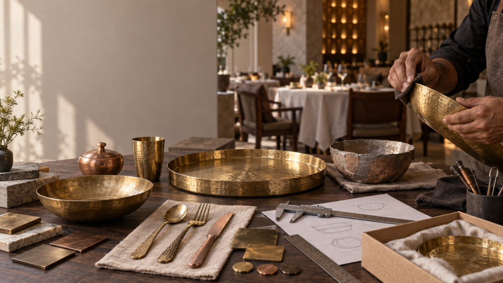 Custom Metal Tableware for Hotels & Restaurants: From Design Brief to Bulk Production